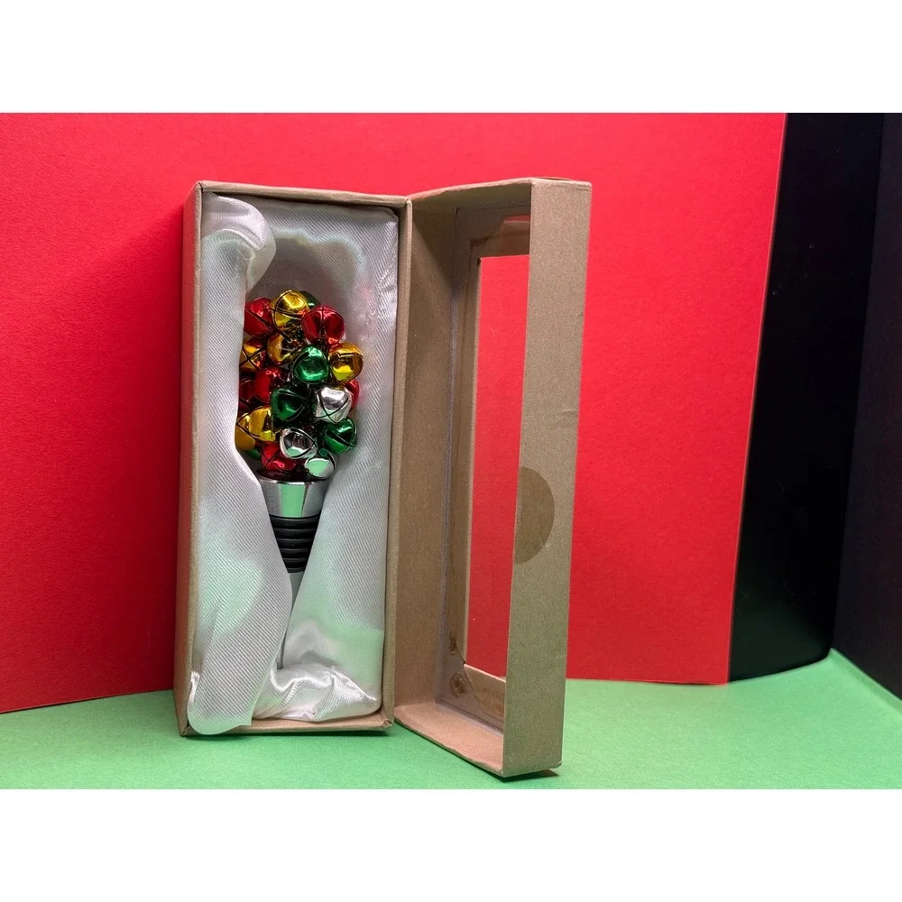 Ashley Nicole Designs Christmas Jingle Bell Bottle Stopper Holiday Wine Decor